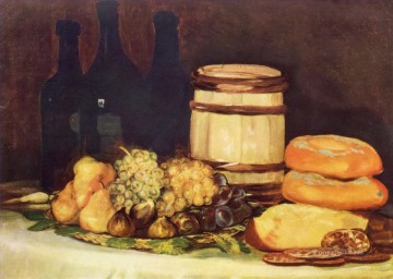 印象派の静物画 Painting - フルーツボトル・パンのある静物画 フランシスコ・デ・ゴヤ